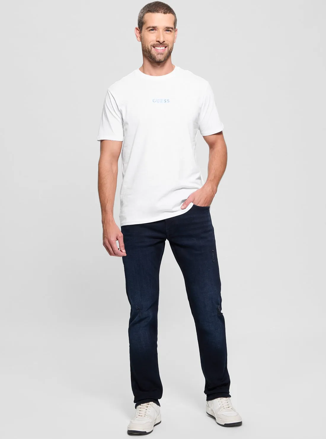 White Painted Logo T-Shirt
