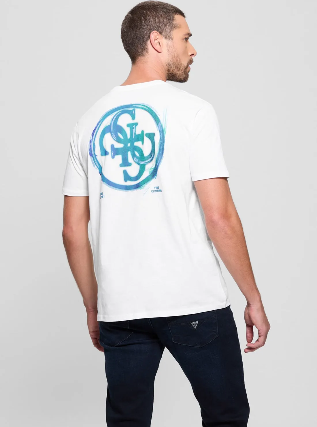 White Painted Logo T-Shirt