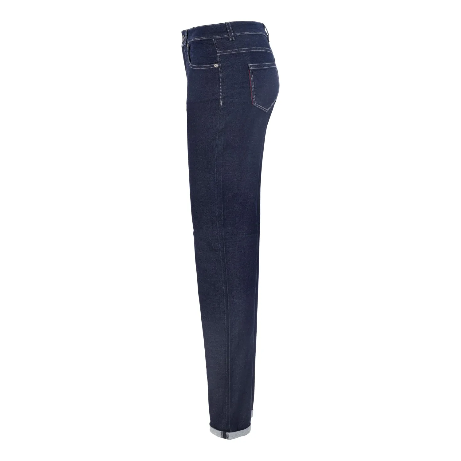 Womens High Waist Slim Light Jeans - Raw One Wash