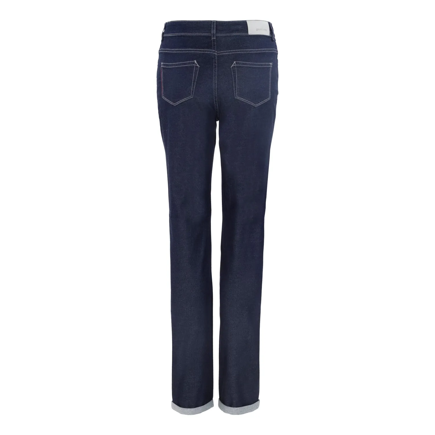 Womens High Waist Slim Light Jeans - Raw One Wash