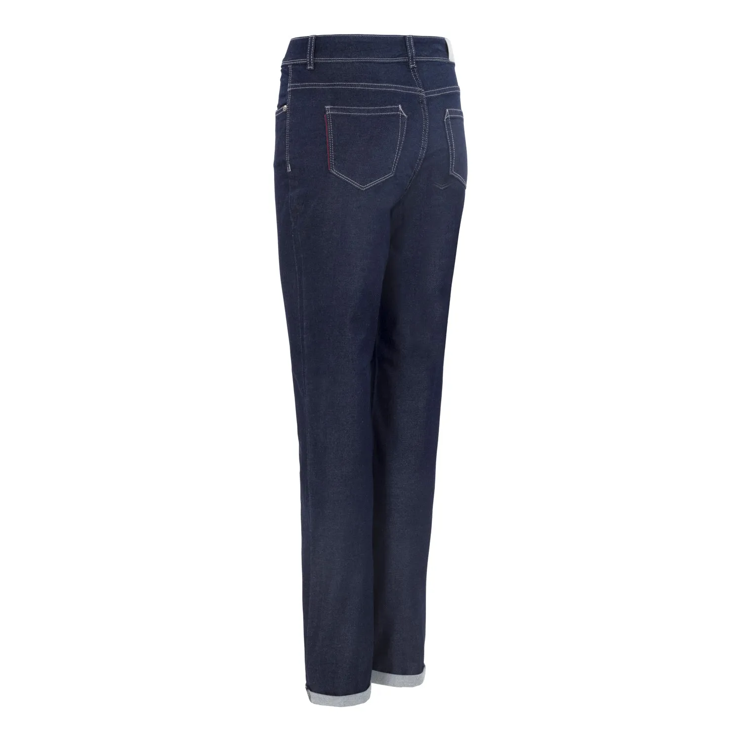 Womens High Waist Slim Light Jeans - Raw One Wash