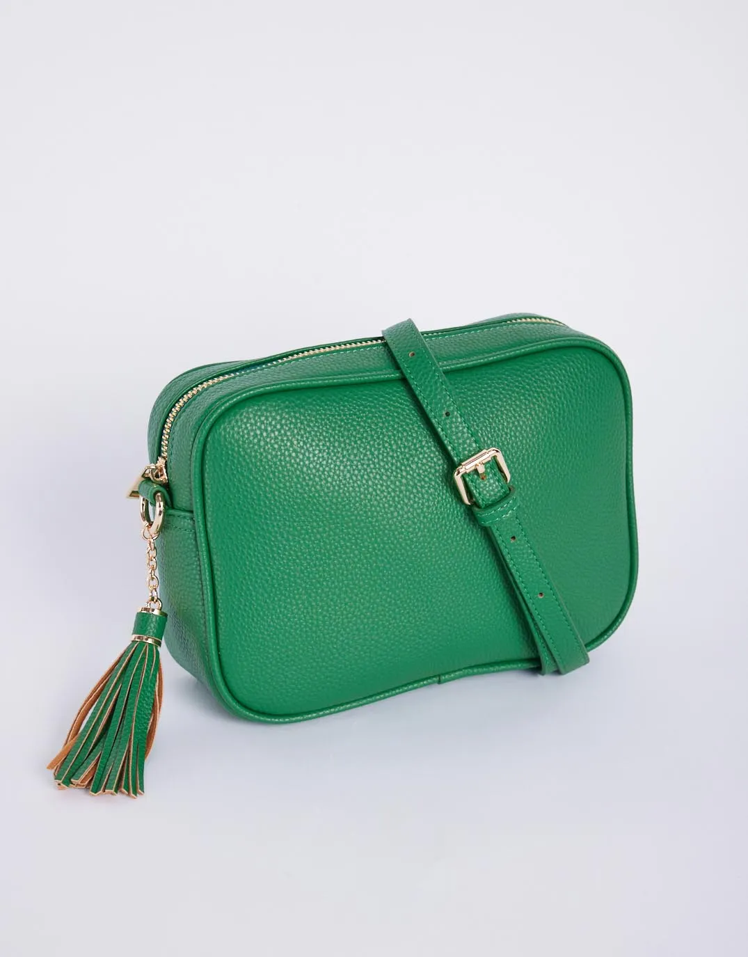 Zoe Crossbody Bag - Green/Navy Green White Stripe