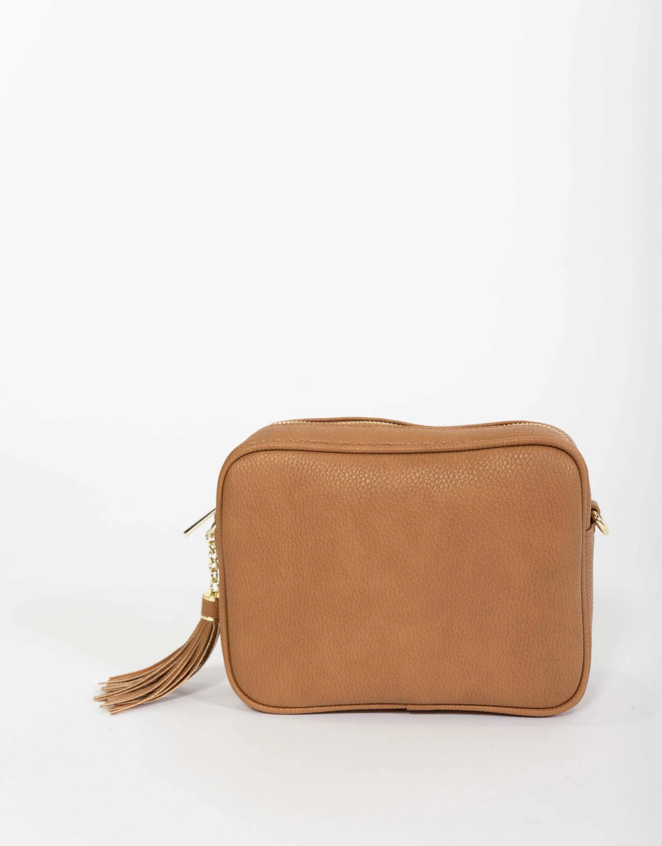 Zoe Crossbody Bag - Tan/Blue Stripe