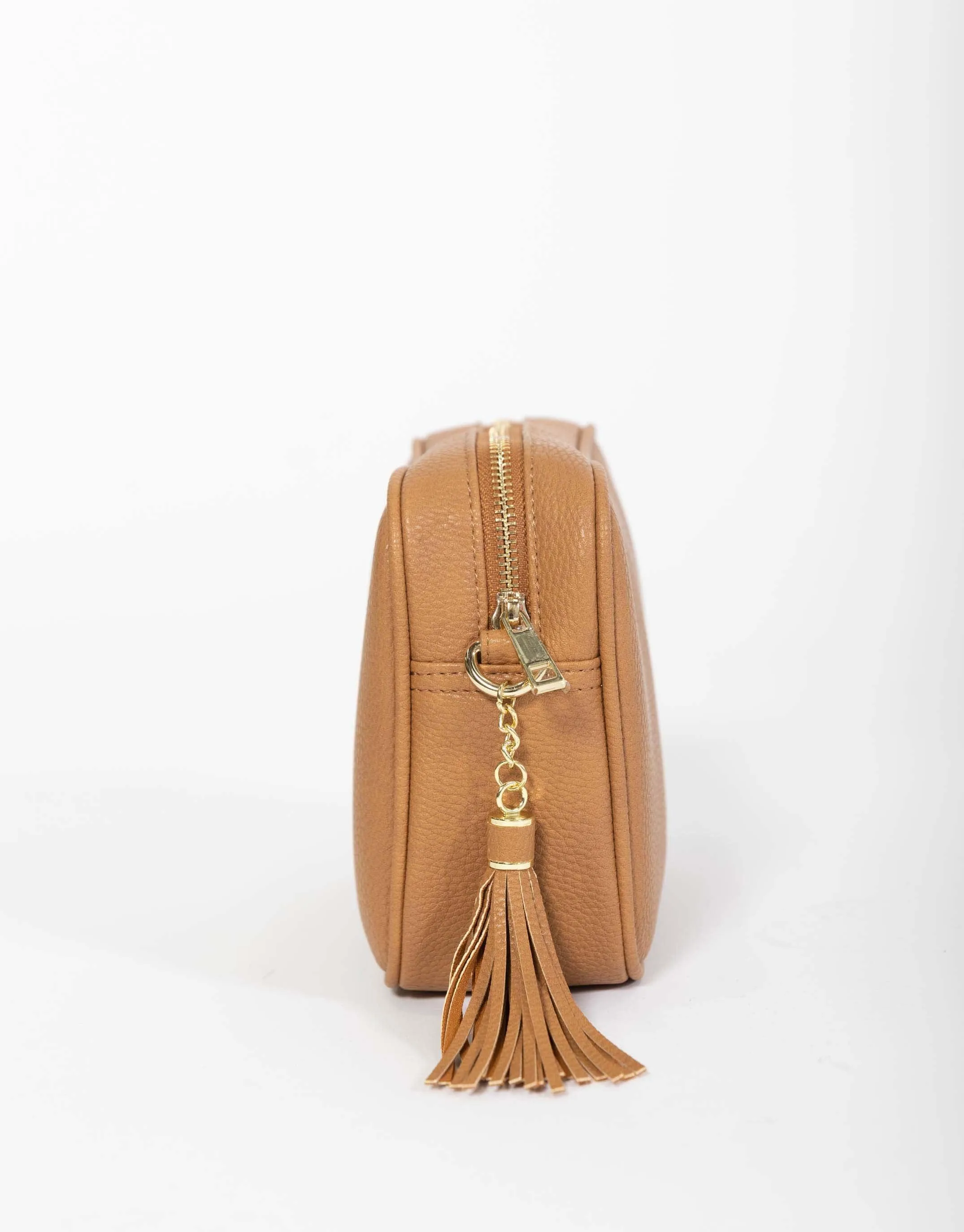 Zoe Crossbody Bag - Tan/Blue Stripe